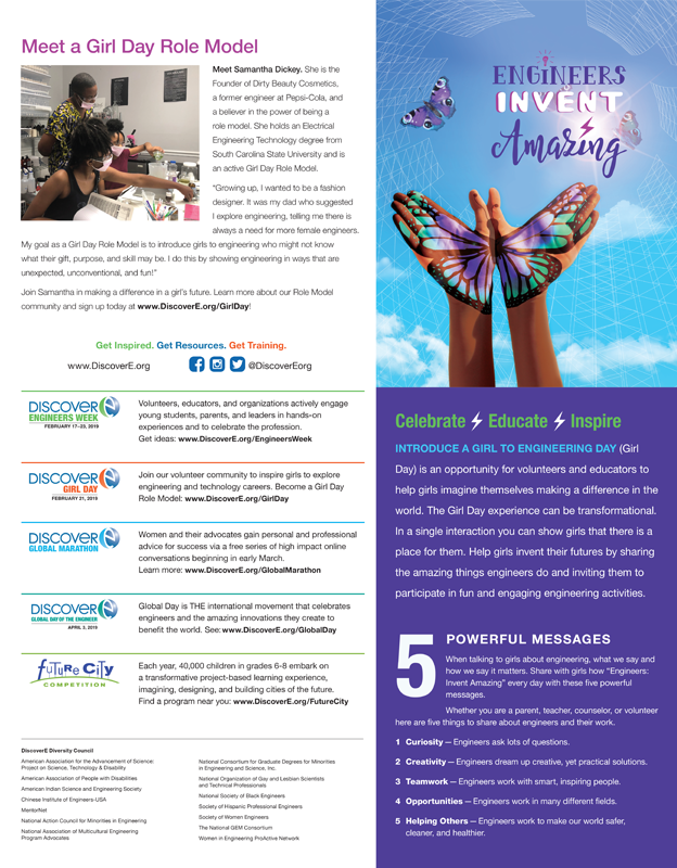 The back of the 2019 Girl Day poster