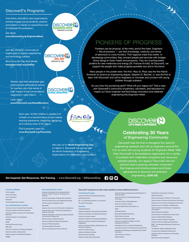 The back of the 2020 Engineers Week poster