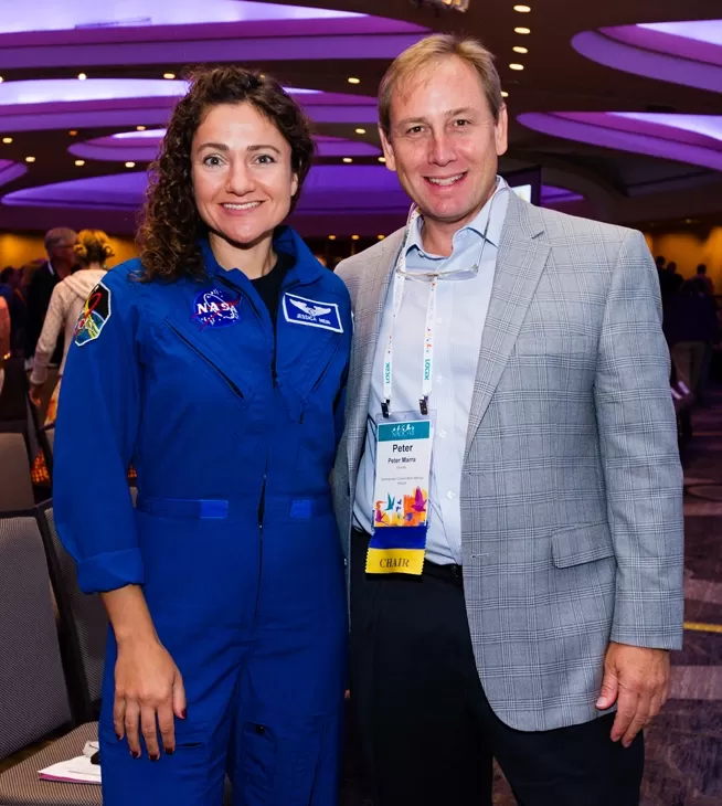 Pictured left to right: NASA astronaut and guest plenary speaker Jessica Meir, and NAOC Chair, Pete Marra