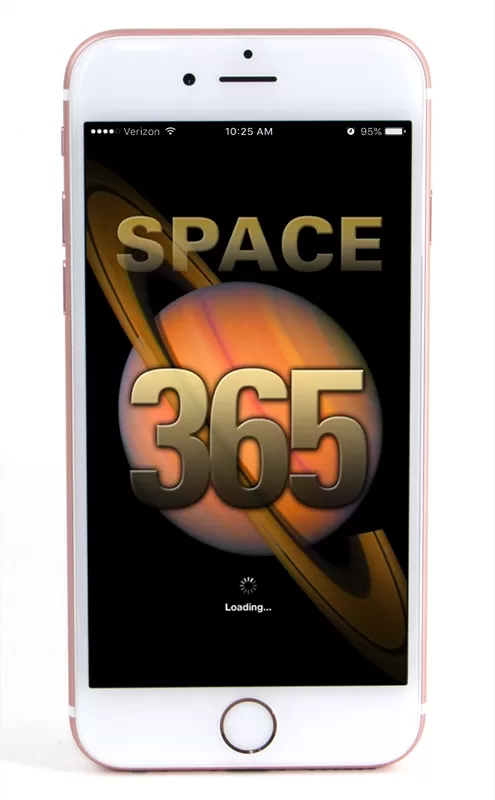 iPhone app with space-related news and information for every day throughout the year