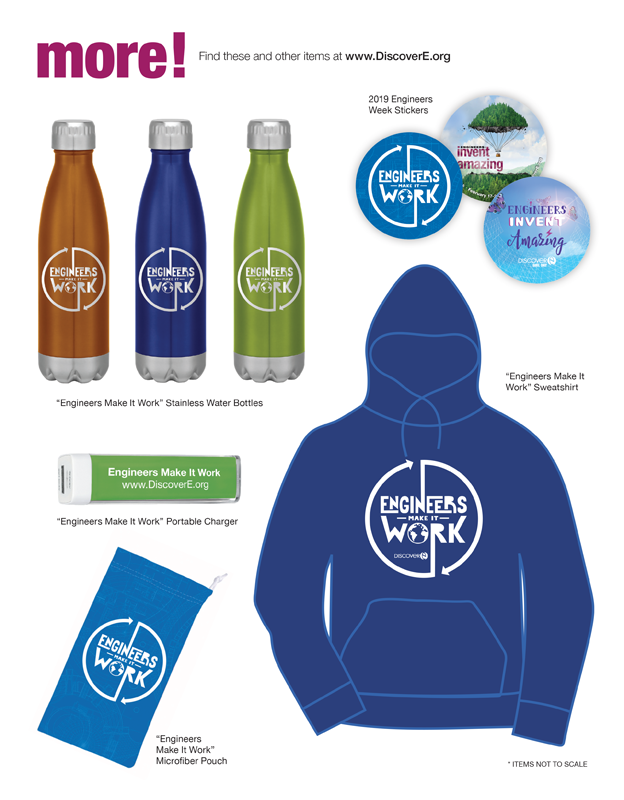 Back of the 2019 shopping insert that features some of the products we created.