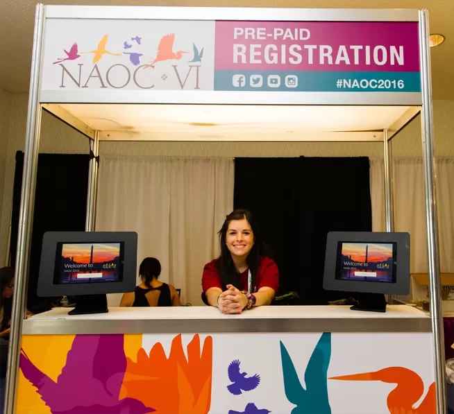 Self check-in iPad kiosks eliminated lines and provided attendees the opportunity to customize their name badges before printing