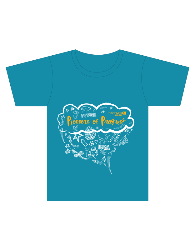 Design for the front of the 2020 Girl Day Shirt