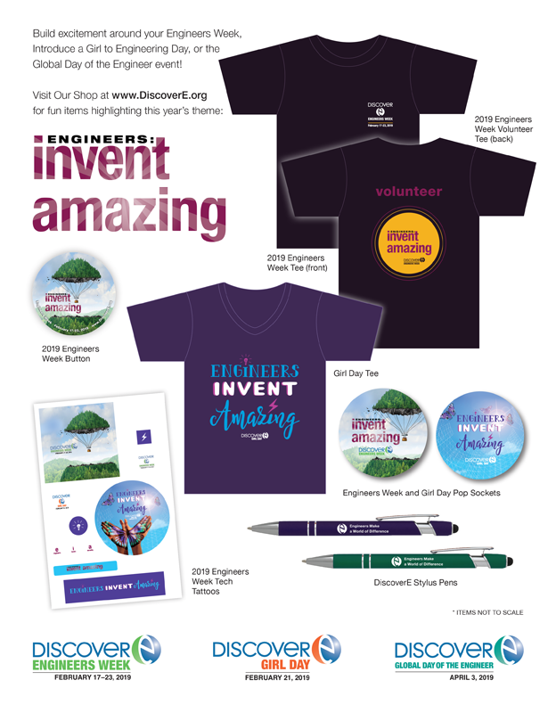 Front of the 2019 shopping insert that features some of the products we created.