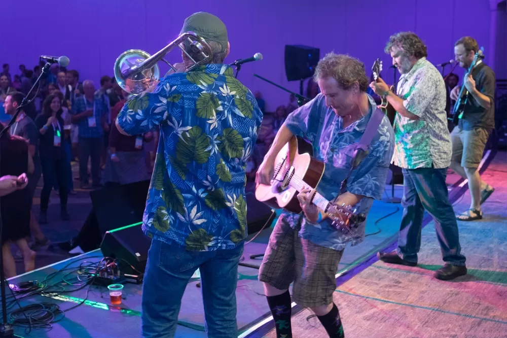 Attendees jammed out at the Bird Jam and Poetry Slam