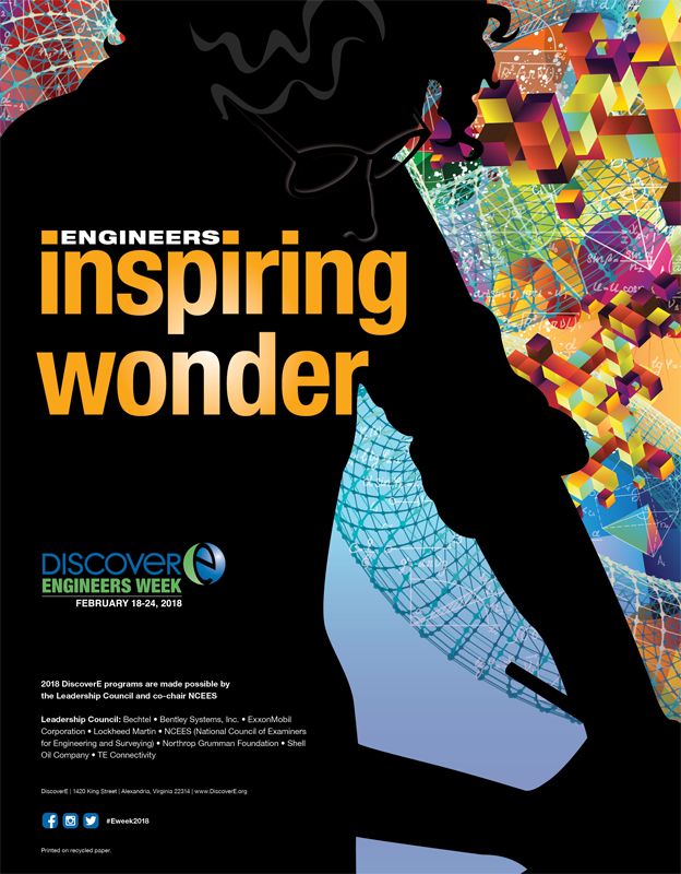 The front of the 2018 Engineers Week poster