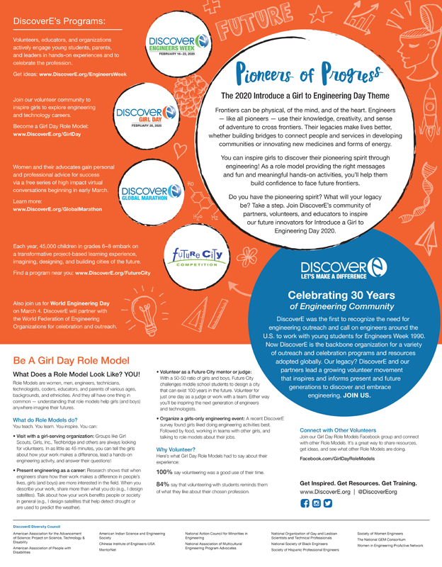 The back of the 2020 Girl Day poster