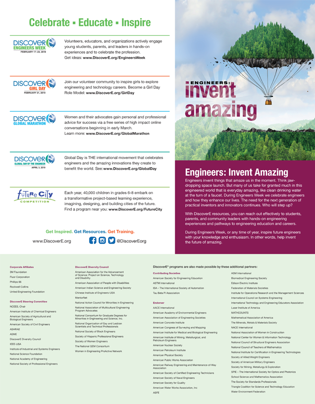 The back of the 2019 Engineers Week poster